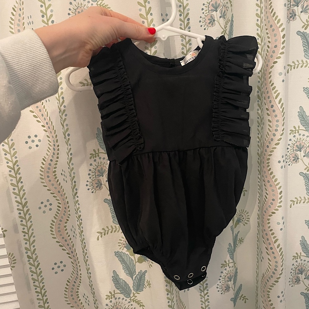 Bailey’s Blossoms Black Romper